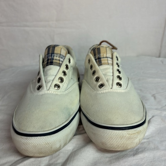 Sperry Men’s Top-Sider Halyard Laceless White Casual Shoes Size 9 - Picture 3 of 8